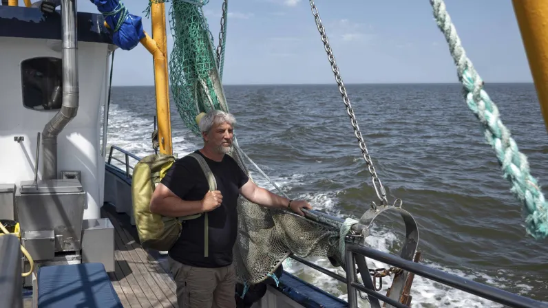 Francois Pecheux descend l'Elbe dans Au bout c'est la mer