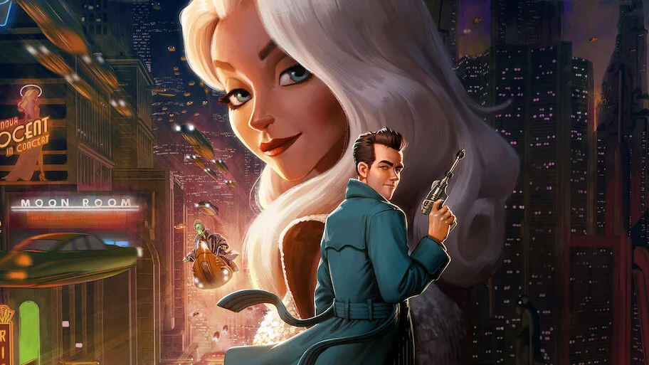 Ray Gunn sur Netflix : la bande-annonce plonge Sam Rockwell dans un polar animé rétrofuturiste