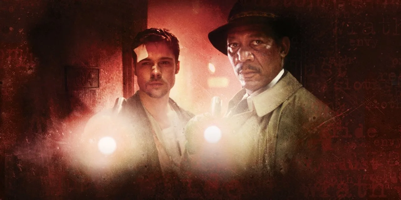 Seven sur TF1 Séries Films : Brad Pitt et Morgan Freeman traquent un tueur des sept péchés capitaux